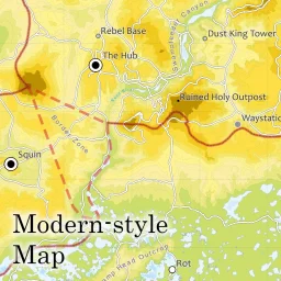 Modern-style Map