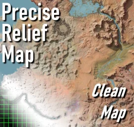 Precise Relief Map - Clean Map